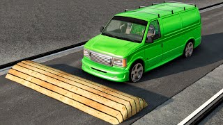 Cars vs Wooden Speed Bumps ▶️ BeamNG Drive