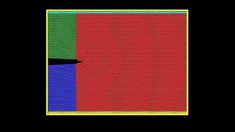 Crack a simple 2D LJ system with LAMMPS