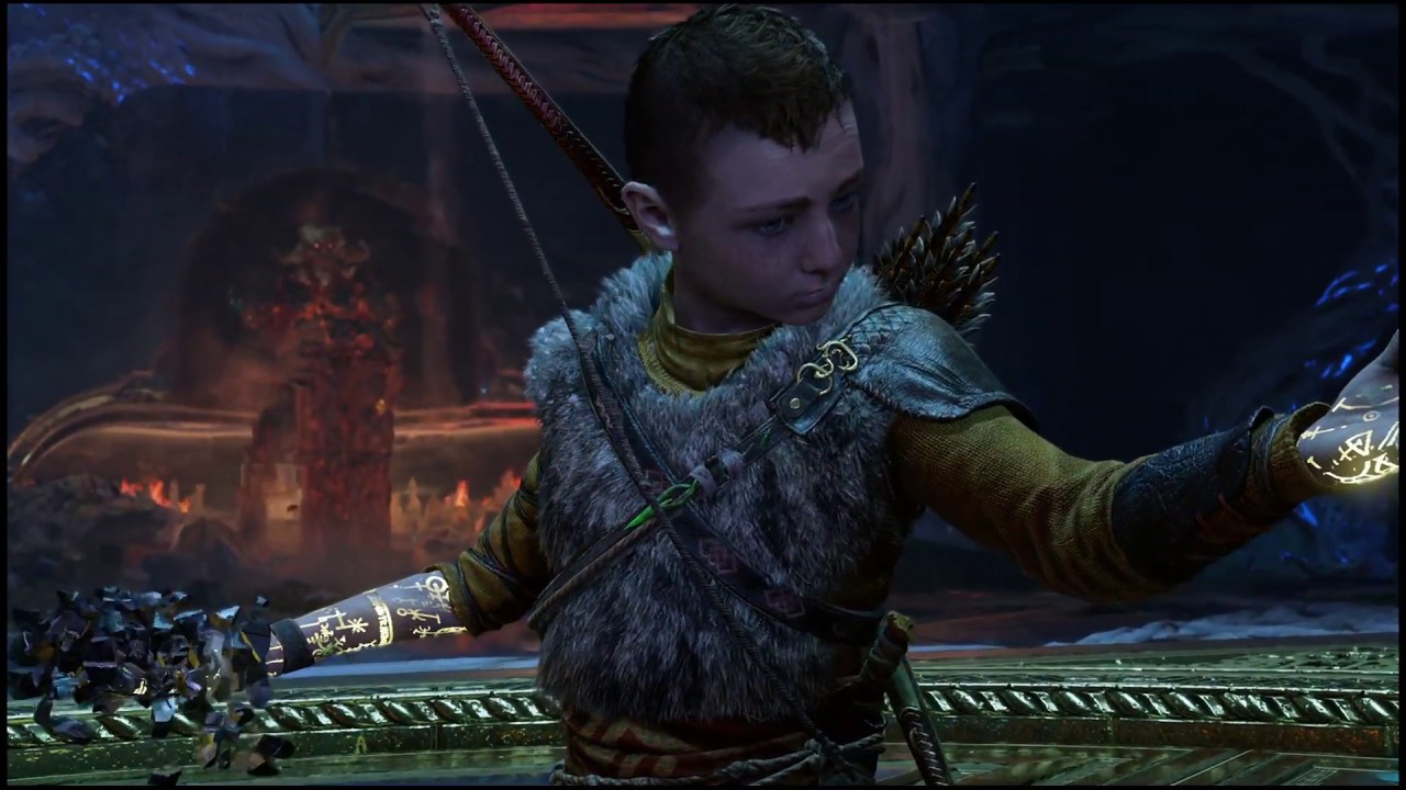 God of War - Kratos gives Atreus a new knife. Atreus learns Black Rune ...