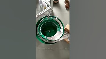 Automatic induction seal pad wad vibrating sorting feeding bowl working video