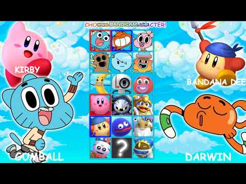 The Amazing World of Gumball Vs. Kirby: The Amazing Dream Match - Character Select Screen