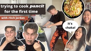 learning to cook filipino food with ritch jordan - vegan pancit || charlies lost