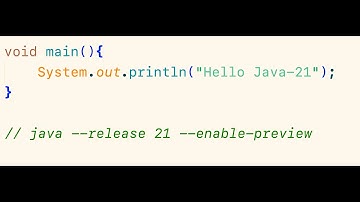 Java 21 Hello World in Short  |  Preview feature test