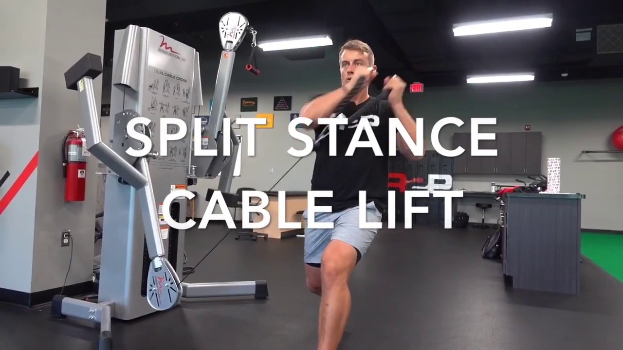 Rehab 2 Perform - Split Stance Cable Lift - YouTube