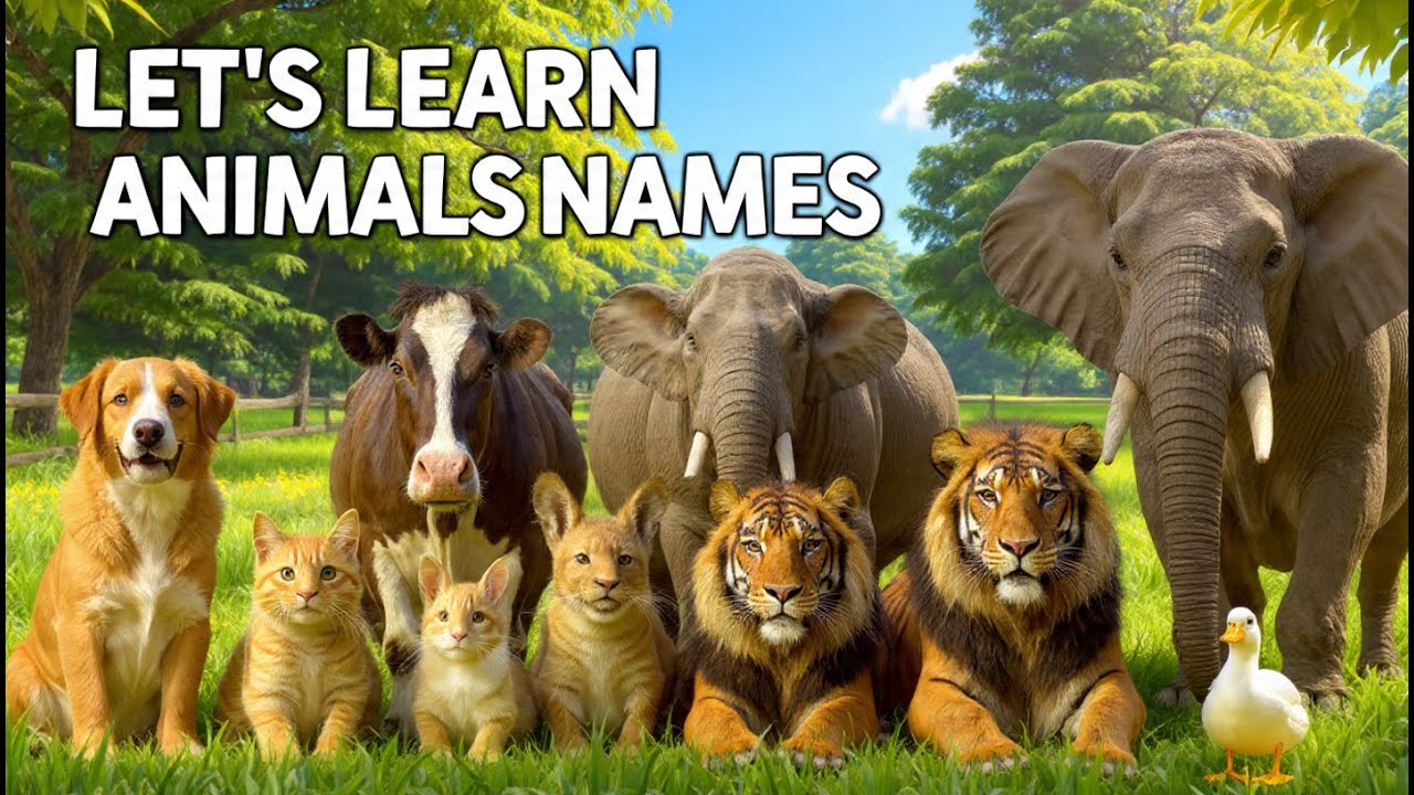 Animal Names for Kids | Learn Pet, Farm & Wild Animals | KK Smart Kids