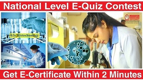 National Level Quiz On Biotechnology I Free Online Quiz I Free Certificate @DigitalClassroomOfficial