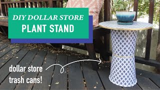 DIY Side Table \/ End Table \/ Plant Stand (Dollar Store Furniture Upcycle)