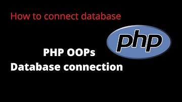Database connection in Php using oops