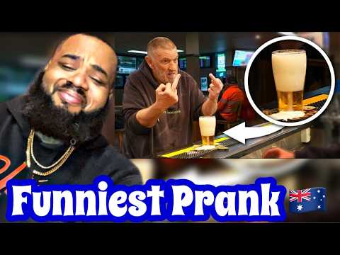 American REACTS to Pouring Sh*t Beers Prank 2 in AUSTRALIA