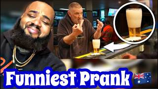 American REACTS to Pouring Sh*t Beers Prank 2 in AUSTRALIA