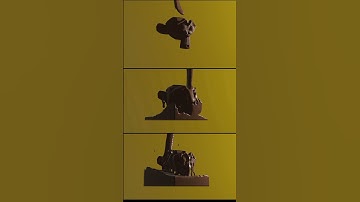 chocolate monkey simulation🐵. #blender #shorts #short