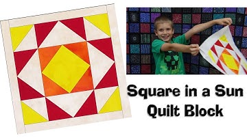 How to Make a Square in a Sun Quilt Block - Patchwork Quilting Tutorial with Leah Day