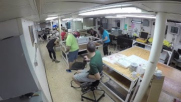 Unpacking aboard the R/V Atlantis