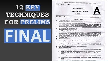 12 KEY TECHNIQUES FOR UPSC CSE PRELIMS - FINAL | 2021 | J.Sivarajarajendran | Minds Of Aspirants