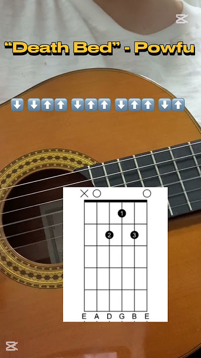 How to play “Death Bed” By Powfu #powfudeathbed #guitar #beabadoobee #cover #guitarcover #tutorial