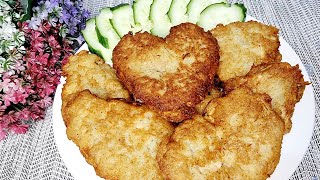 Chicken breast in a potato coat.Куриная грудка в картофельной шубке.