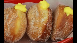 Easy Custard Filled Doughnuts !How To Make Custard Pudding Filled Doughnuts