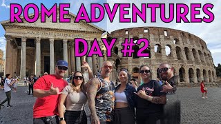 Rome Adventures | Day 2 VLOG Food & All The Things Rome Italy Vacation Europe Trevi Colosseum