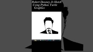 Robert Downey Jr Sketch Using  python turtle graphics # shorts