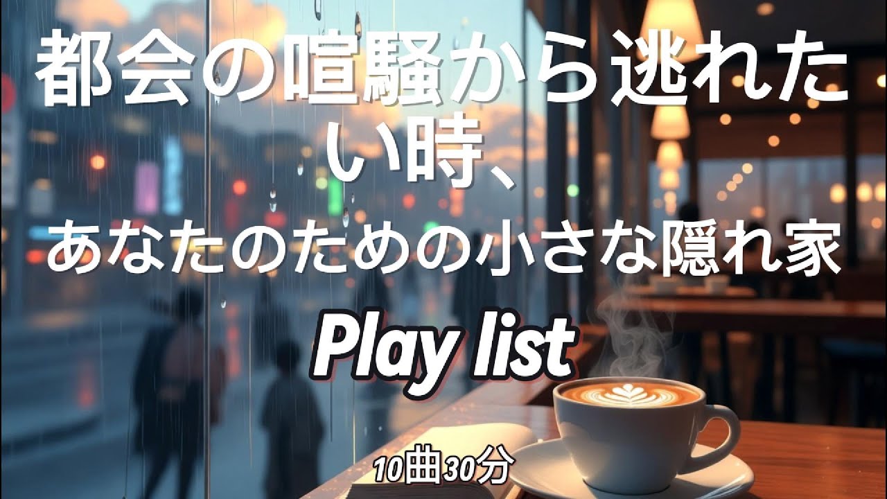 都会の喧騒から逃れたい時、あなたのための小さな隠れ家。雨の窓辺、温かいコーヒー、そして一人の時間。