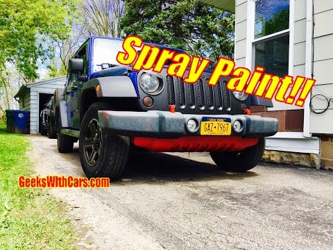 I SPRAY PAINTED my Jeep Wrangler Unlimited?!?! | Painted Tow Hooks - YouTube