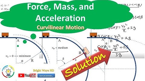 Dynamics 03_04 Force Mass and Acceleration Problem with Solution in Normal Tangential of Curvilinear