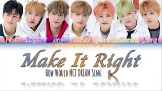 How Would NCT DREAM (엔시티 드림) Sing - Make It Right by BTS (방탄소년단)  [Color Coded HAN|ROM|ENG|가사]