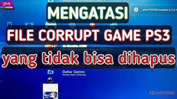 mengatasi file game ps3 corupt tidak bisa dihapus (error 80010036)