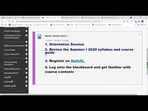 Brief Introduction on the blackboard Course for BMCC