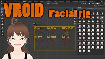 VROID studio character with BELNDER facial rig