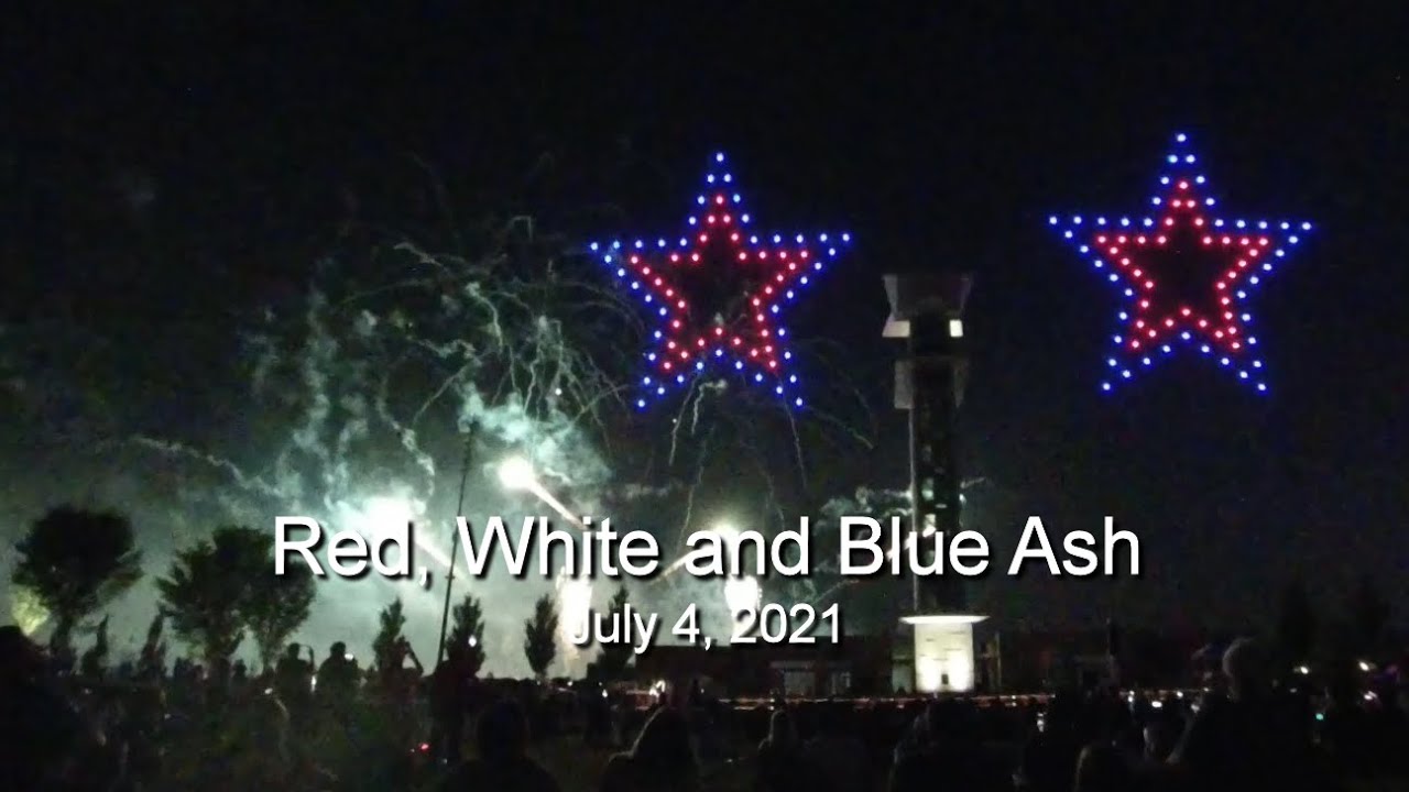 Red, White and Blue Ash Fireworks, Drones and Tower of Fire! YouTube