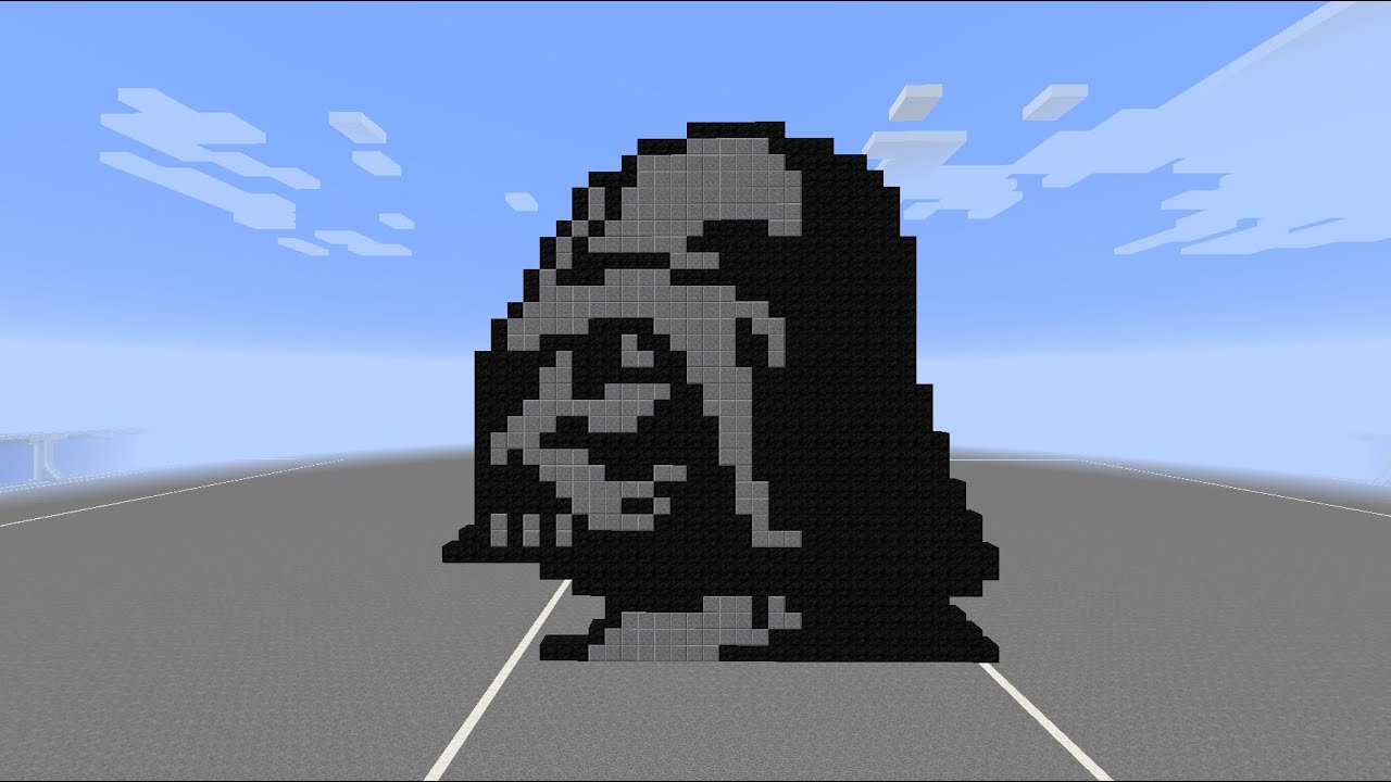 Minecraft Star wars Pixel art Dark Vador Version 2 par