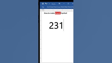 Watch symbol trick in MS word. ⌚ #msword #shortvideo