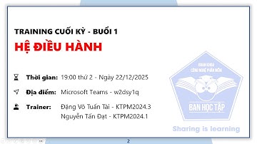 [BHTCNPM] TRAINING HỆ ĐIỀU HÀNH BUỔI 1 - CUỐI KỲ 1 NH 2025-2026
