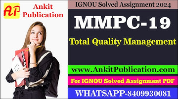 IGNOU MMPC-19 Solved Assignment 2024 for January 2024 and July 2024 Session