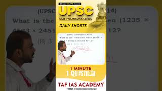 TAF | UPSC | CSAT | PYQ ANALYSIS SERIES