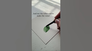 Watercolor trick for painting leaves 🍃