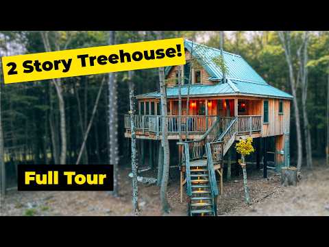 2-STORY TREEHOUSE FULL TOUR! Luxury Treehouse!