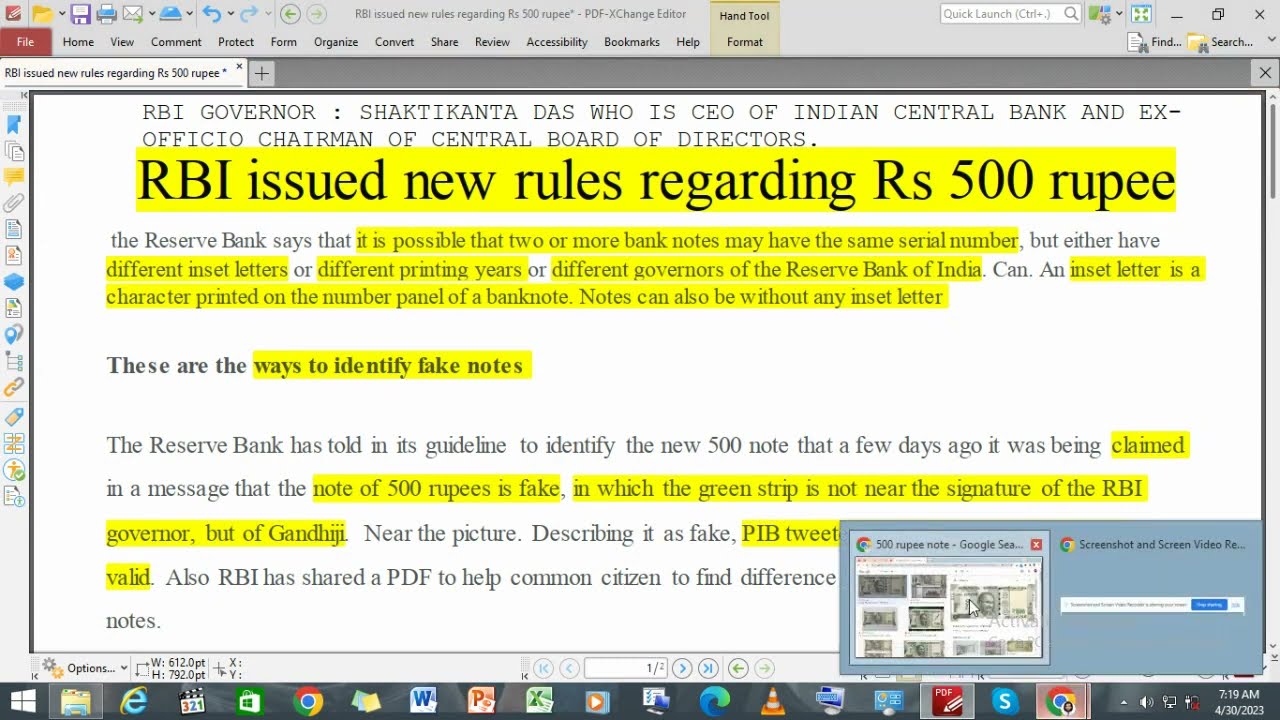 RBI New Rules for ₹500 note | Governor Shaktikanta Das | Ayush Mishra NCC | UPSC | Aspirants Help |