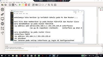 GNS3 : Routing Static MikroTik Vs Cisco