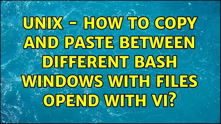 UNIX - How to copy and paste between different bash windows with files opend with VI?