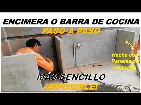 Metodo Simple Como Hacer Mesa Barra De Cocina De Concreto Techniques Build Kitchen Cooking Table Youtube