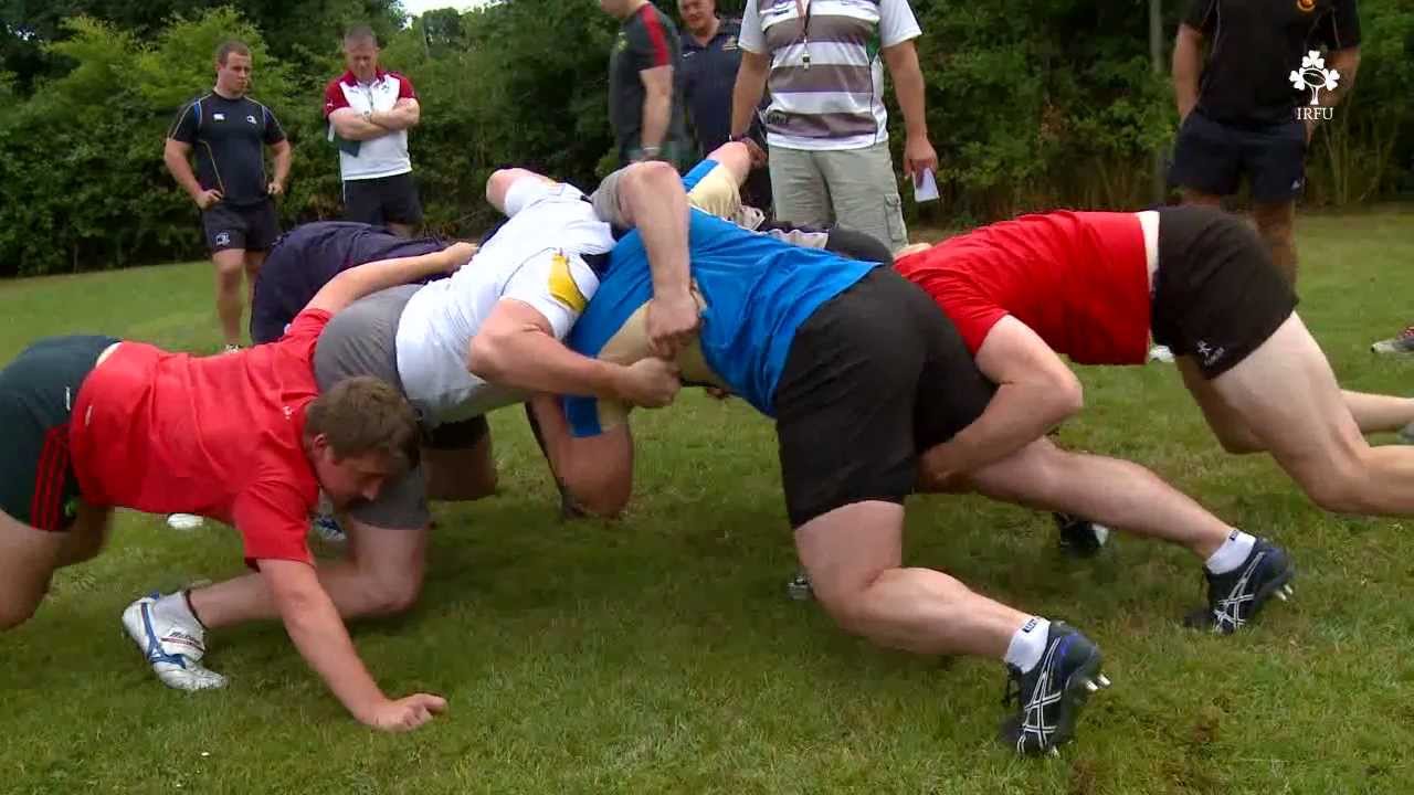 FULL CONTACT RUGBY SCRUM TRAINING SESSION