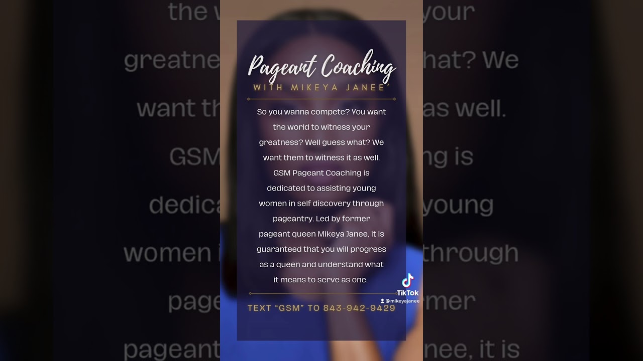 Pageant Coaching w/ Mikeya Janeé 🥇 Own That Crown