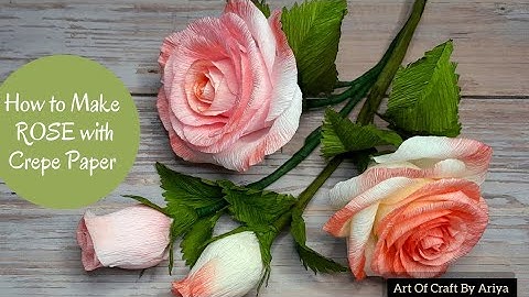 How to Make Rose Flower from Crepe Paper