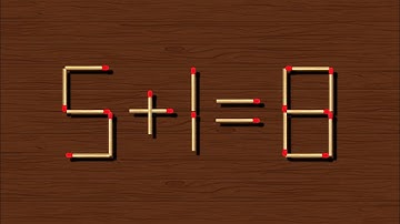 To correct the incorrect equality 5 + 1 = 8, you need to move only one match.