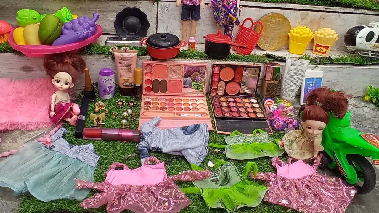 Barbie Doll wala cartoons/ Mini Barbie kitchen sets/ Toy's lovers