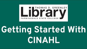 Getting Started With CINAHL