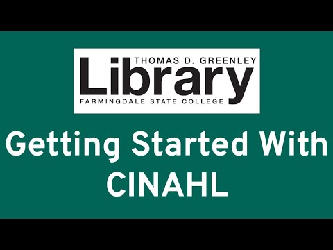 Getting Started With CINAHL