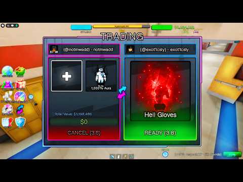 Trading From NOTHING to HELL GLOVES in Roblox Fight In A School